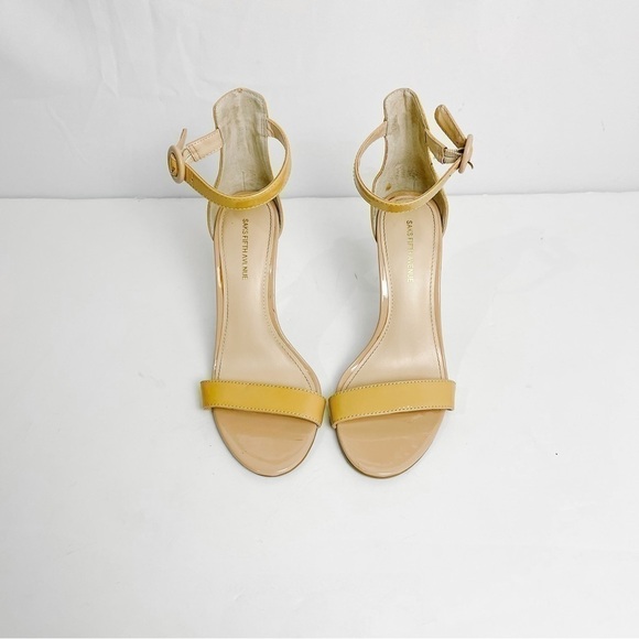 Saks 5th Avenue Charlize Strappy Nude Heels Size 6 - Picture 3 of 11